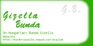 gizella bunda business card